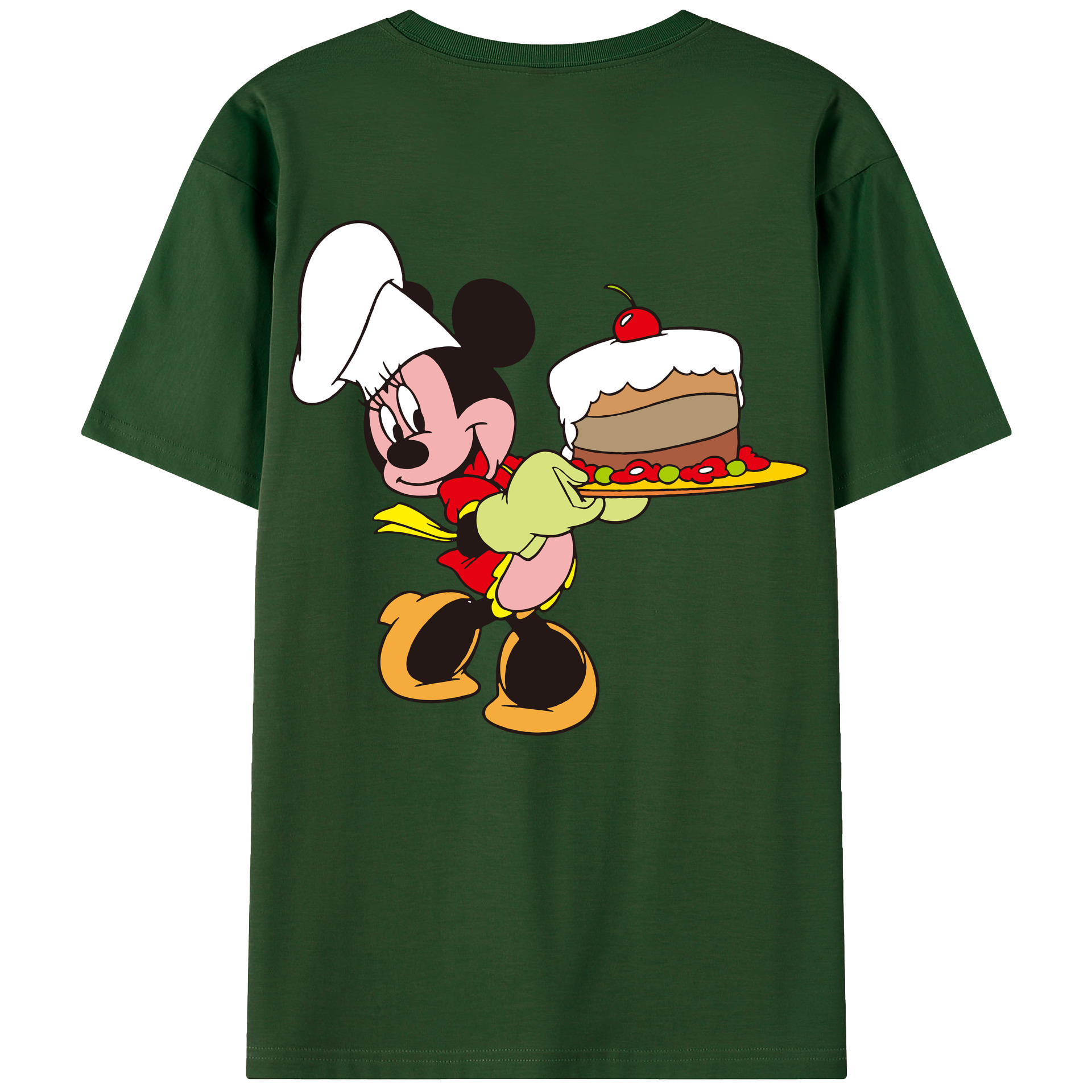 （画像用） ミッキーマウス Mickey Mouse 綿100％半袖Tシャツ（背面プリント）